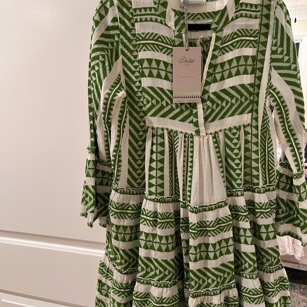 Anthropologie Devotion Twins Embroidered Ella Tunic Dress